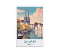 Puzzles pour Adultes, Quimper France Posters Puzzles 1000 pièces pour Adultes - Puzzle Adulte Amusant, Stimulant et Stimulant 52x38cm