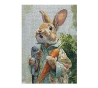 Puzzles pour Adultes Rabbit Singer with Microphone Puzzles pour Adultes Jeu Manuel Une Œuvre d'art Cadeaux Uniques pour Un Anniversaire Et Noël