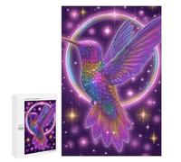Puzzles pour Adultes Rainbow Hummingbird Art Print Puzzle pour Adolescents Améliore La Mémoire Difficile Et Stimulant Idéal comme Cadeau 1000 PCS