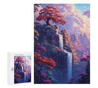 Puzzles pour Adultes Rainbow Mountain Waterfall Scene Puzzles pour Adolescents : Améliorent La Mémoire. Chaque Pièce Est Unique - Jouets Et Jeux Éducatifs 300 PCS