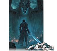 Puzzles pour Adultes « Rainfall Reckoning Blade Against The Beast » (1000 pièces) - Puzzle en Papier pour Adultes et à partir de 18 Ans - Jeu éducatif - 38 x 26 cm
