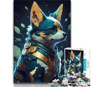 Puzzles pour Adultes réalisme Magique Chien Corgi 1000 pièces Puzzles pour Adultes et Adolescents Jeu Familial Anti-Stress défi Difficile Cadeaux du Père Noël Secret 26x38cm