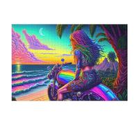 Puzzles pour Adultes Rebel Ride by The Ocean Puzzle pour Adultes, Jouet, Décoration Murale, pour Les Amis Et La Famille 1000pcs(75x50cm)