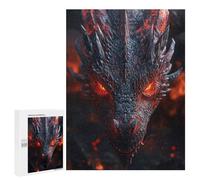 Puzzles pour Adultes Red Eyed Dragon Puzzles pour Adolescents, Jouets Anti-Stress, Décoration Murale, Cadeaux Uniques pour Anniversaire Et Noël 500 PCS