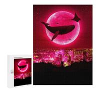 Puzzles pour Adultes Red Moon High Tide Puzzle : Jeu Manuel Amusant Et Humoristique, Cadeau d'anniversaire, Cadeaux, 500 PCS