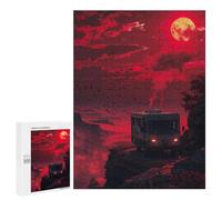 Puzzles pour Adultes Red Sunset Camper Adventure Puzzle pour Adolescents Améliore La Mémoire Difficile Et Stimulant Idéal comme Cadeau 500 PCS