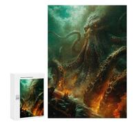 Puzzles pour Adultes Release The Kraken Puzzles pour Adolescents, Jouets Anti-Stress, Décoration Murale, Cadeaux Uniques pour Anniversaire Et Noël 300 PCS