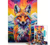 Puzzles pour Adultes Renard des Highlands aux Couleurs vibrantes,1000 pièces,Puzzle Amusant et précis,découpe de Haute précision,Facile à Apprendre,pour Toute la Famille (50x75cm)