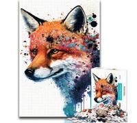 Puzzles pour Adultes Renards Puzzles colorés de 1000 pièces pour Adultes et Adolescents, Design Dynamique et Unique Expérience de Puzzle relaxante et stimulante 50x75cm