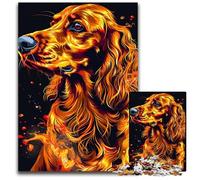 Puzzles pour Adultes représentant Un Chien Setter Irlandais, 1000 pièces, Parfaits pour décorer Votre Maison ou Votre Bureau, idéal comme Cadeau de Noël, 26x38cm/10,23x14,96 Pouces