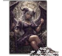 Puzzles pour Adultes représentant Une Jeune Fille Ange démoniaque (1000 pièces), Jeu Familial Anti-Stress, défi Difficile, Superbes Cadeaux et Jouets (50x75cm)