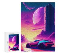 Puzzles pour Adultes Retro Car 2 Puzzles pour Adolescents, Jouets Anti-Stress, Décoration Murale, Cadeaux Uniques pour Anniversaire Et Noël 300 PCS