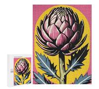 Puzzles pour Adultes Retro Pink Artichoke Puzzles Anti-Stress pour Adultes - Décoration Parfaite - Difficile Et Stimulant 500 PCS