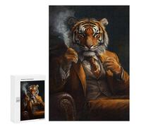 Puzzles pour Adultes Rex Tiger The Gentleman's Guide to Smoking Puzzles pour Adolescents Cadeau d'anniversaire Stimule Le Cerveau Jeu Stimulant Cadeaux 300 PCS