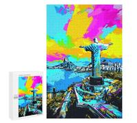 Puzzles pour Adultes Rio De Janeiro Cityscape Puzzle pour Adolescents Améliore La Mémoire Difficile Et Stimulant Idéal comme Cadeau 1000 PCS