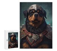 Puzzles pour Adultes Rottweiler Viking Puzzles pour Adultes - Jeu Manuel - Décoration Murale - Cadeaux d'anniversaire Et Cadeaux Uniques 300 PCS