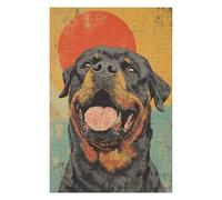 Puzzles pour Adultes Rottweiler Wall Art Print Puzzles Jeux Relaxants Découpe De Précision Cadeaux pour Les Amis Et La Famille 1000pcs(75x50cm)