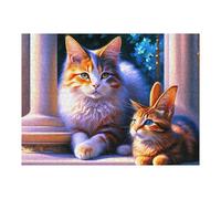 Puzzles pour Adultes Royal Cats in Sunlight Puzzle pour Adultes, Jouet, Décoration Murale, Cadeau d'anniversaire Amusant Et Humoristique, Cadeaux, 1000pcs(52x38cm)