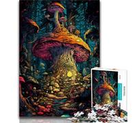 Puzzles pour Adultes Royaume des Champignons Puzzles pour Adolescents 1 000 pièces Jeu Stimulant pour Tous pour Femmes Cadeaux pour Hommes (50x75cm)