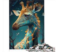 Puzzles pour Adultes Royaume enchanté Girafe 1000 Grandes pièces Puzzle pour Adultes Puzzle en Bois pour Adultes 1000 pièces Puzzle Cadeaux Jeux Amusants en Famille (50x75 cm)
