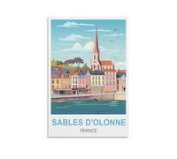 Puzzles pour Adultes, Sables d'Olonne, France, Affiches, Jeu éducatif, Puzzle adapté à la décompression et à la décoration Murale, 100 x 70 cm