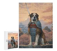 Puzzles pour Adultes Saint Bernard The Samurai Puzzle pour Adultes, Jeu De Réflexion, Décoration Murale, Activités Amusantes À La Maison, 500 PCS