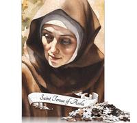 Puzzles pour Adultes « Sainte Thérèse d'Avila » - Puzzles pour Adultes de 500 pièces en Bois créatifs - Jeu intellectuel - Jeux familiaux - 500 pièces (52 x 38 cm)