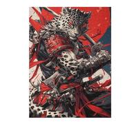 Puzzles pour Adultes Samurai Leopard Warrior Puzzles pour Adultes Jeu Manuel Une Œuvre d'art Cadeaux Uniques pour Un Anniversaire Et Noël