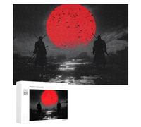 Puzzles pour Adultes Samurai Silhouettes Puzzle pour Adultes - Décoration Murale - Idéal comme Cadeau 300 PCS