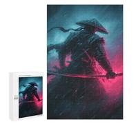 Puzzles pour Adultes Samurai Warrior in Rain Puzzles pour Adolescents Cadeau d'anniversaire Stimule Le Cerveau Jeu Stimulant Cadeaux 1000 PCS