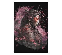 Puzzles pour Adultes Samurai Warrior with Cherry Blossoms-5 Puzzle pour Adultes - Jeu Manuel - Cadeau De Décoration Idéal pour Les Amis Et La Famille