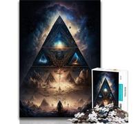 Puzzles pour Adultes Secrets de la Pyramide 1000 pièces Puzzle pour Adultes Adolescents Jeux éducatifs Décoration d'intérieur Offrez des Cadeaux pour Toute la Famille 26x38cm