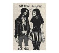 Puzzles pour Adultes Skeleton Love and Death Puzzle pour Adultes - Jeu Manuel - Améliore La Mémoire - Cadeaux d'anniversaire Et Cadeaux Uniques 38x26cm/1000pcs