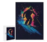 Puzzles pour Adultes Skier in Motion Puzzles pour Adultes, Jouet, Décoration Murale, Décoration Intérieure, Idéal comme Cadeau 500 PCS