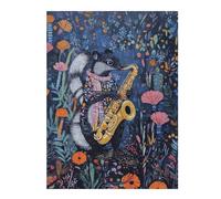 Puzzles pour Adultes Skunk Playing Saxophone Puzzle pour Adultes Jeux Relaxants Course De Vitesse Manuelle Cadeau d'anniversaire, Cadeaux, 52x38cm/1000pcs
