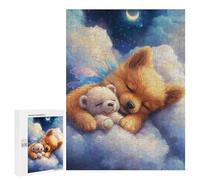 Puzzles pour Adultes Sleepy Puppy & Teddy Bear Cloudscape Puzzles pour Adultes : Anti-Stress, Difficile Et Stimulant, pour des Soirées Jeux en Famille 500 PCS