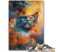 Puzzles pour Adultes Smoke Cat 2000, Jeu éducatif, Jouet, décoration Murale, Cadeaux d'anniversaire et de Noël Uniques (70x100cm)