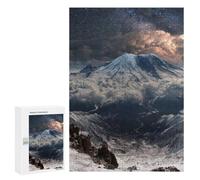 Puzzles pour Adultes Snow-Capped Mountain Landscape Puzzles pour Adolescents Cadeau d'anniversaire Stimule Le Cerveau Jeu Stimulant Cadeaux 300 PCS