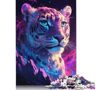 Puzzles pour Adultes Snow Leopard Aurora 1000 pièces Puzzles en Bois pour Adultes et 18 Ans et Plus Puzzle Impossible 1000 pièces (75 x 50 cm)