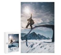 Puzzles pour Adultes Snowboarder on Rail Puzzle pour Adultes - Jouets Anti-Stress - Une Œuvre d'art - Difficile Et Stimulant 1000 PCS