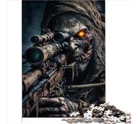 Puzzles pour Adultes, Soldat Zombie de l'armée Morte, Puzzle de 1000 pièces, Puzzle en Bois pour 12 Ans, Jeux éducatifs pour la Famille, Taille Cadeau (50x75 cm)