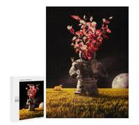 Puzzles pour Adultes Space Astronaut with Tree Head on Moon Puzzle pour Adultes, Jeu De Réflexion, Une Œuvre d'art, Activités Amusantes À La Maison, 500 PCS