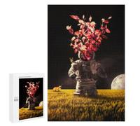 Puzzles pour Adultes Space Astronaut with Tree Head on Moon Puzzles pour Adultes Jeux De Société en Famille Loisirs À La Maison Défi À Relever 1000 PCS