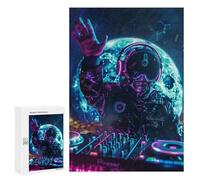 Puzzles pour Adultes Space DJ Neon Vibes Puzzle pour Adolescents Améliore La Mémoire Difficile Et Stimulant Idéal comme Cadeau 300 PCS