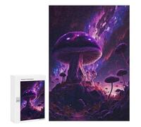 Puzzles pour Adultes Space Forest Mushroom Puzzles pour Adultes Jeux Amusants Découpe De Précision Cadeaux d'anniversaire Et Cadeaux Uniques 300 PCS