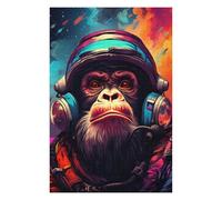 Puzzles pour Adultes Space Monkey Explorer-1 Puzzle pour Adultes, Décoration Murale, Découpe De Précision, Cadeaux d'anniversaire Et Cadeaux Uniques 1000pcs(75x50cm)