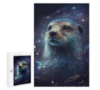 Puzzles pour Adultes Space Otter Portrait Puzzles Anti-Stress pour Adultes - Décoration Parfaite - Difficile Et Stimulant 1000 PCS