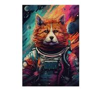 Puzzles pour Adultes Space Red Panda Explorer Puzzle pour Adultes, Décoration Murale, Découpe De Précision, Cadeaux d'anniversaire Et Cadeaux Uniques 1000pcs(38x26cm)