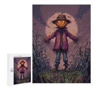 Puzzles pour Adultes Spooky Scarecrow Halloween Decor Puzzles pour Adolescents : Améliorent La Mémoire. Chaque Pièce Est Unique - Jouets Et Jeux Éducatifs 500 PCS