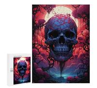 Puzzles pour Adultes Spooky Skull Forest Puzzles pour Adolescents : Améliorent La Mémoire. Chaque Pièce Est Unique - Jouets Et Jeux Éducatifs 500 PCS